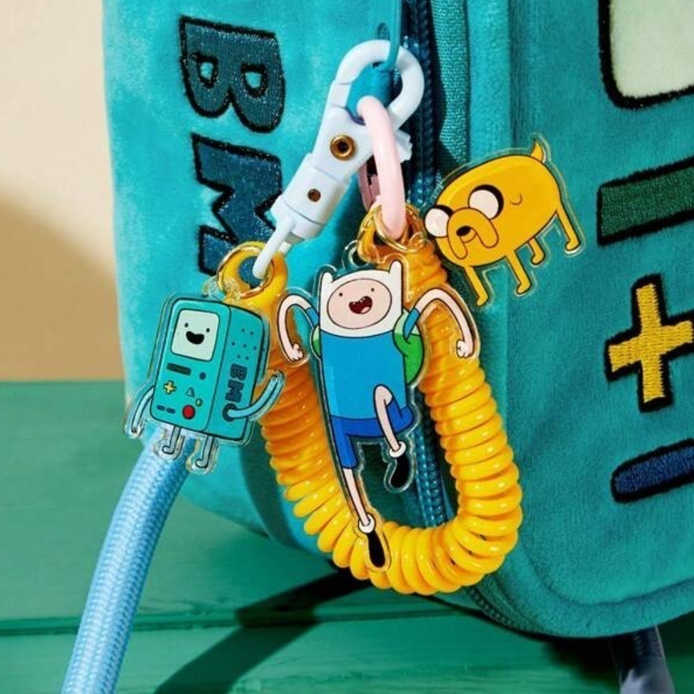 - Adventure Time ADVENTURE TIME Cartoon Pendant Spring Rope Keychain, Bag … - Picture 2 of 4